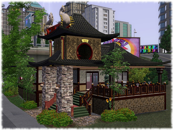 Sims 3 — Chinese restaurant by Solny — This simple and beautiful lot can be excellent decoration for your town or be a