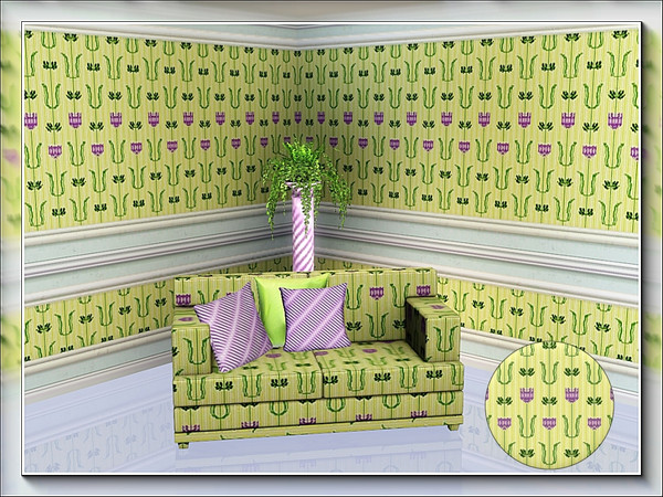 Sims 3 — marcorse_jenegypt tulips pattern by marcorse — A random repeat pattern featuring a tulip design with an Egyptian