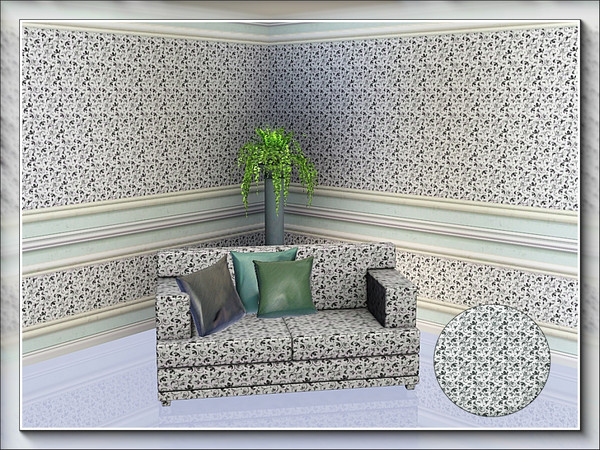 Sims 3 — marcorse_jenmicro leaf pattern by marcorse — A very micro, allover repeat leafy pattern.