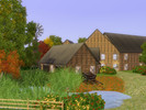 Sims 3 — Auburn Ranch by Nelletron2 — A large, elegant ranch-style house surrounded by a beautiful garden. With two