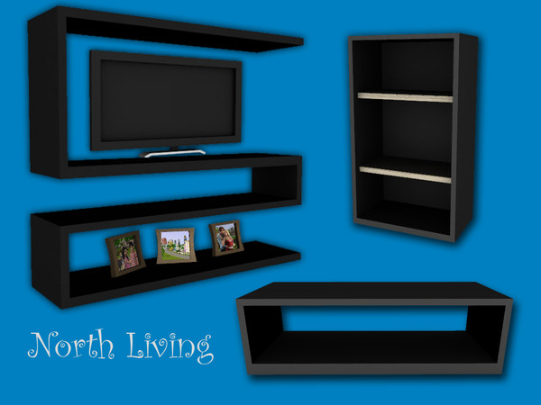 Sims 3 — North Living by Weate182 — This Set Includes: *1 Large Flat screen Tv *1 Large Modern Tv Stand with 3 picture