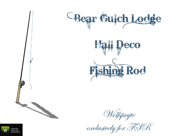 Sims 3 — Bear Gulch Lodge Fishing Poles Decor by wolfspryte — part of the Bear Gulch Lodge Hallway Collection by