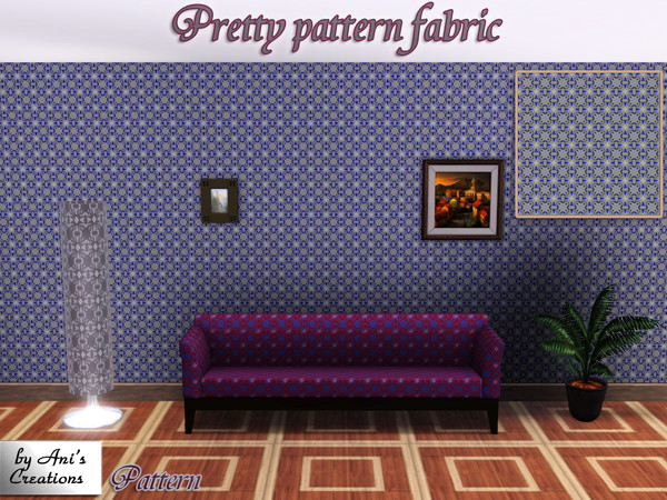 Sims 3 — Pretty pattern fabric by Ani's Creations by AniFlowersCreations — This fabric is decorated with an ornamental