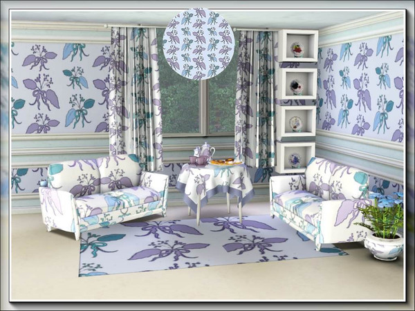 Sims 3 — marcorse _leafy bouquet 1 pattern by marcorse — A random repeat pattern, featuring bouquets of leaves and