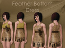 Sims 3 — Feather Bottom Dress by EmilieEpiphone2 — A simple Native American themed dress with a bow belt and feathers on