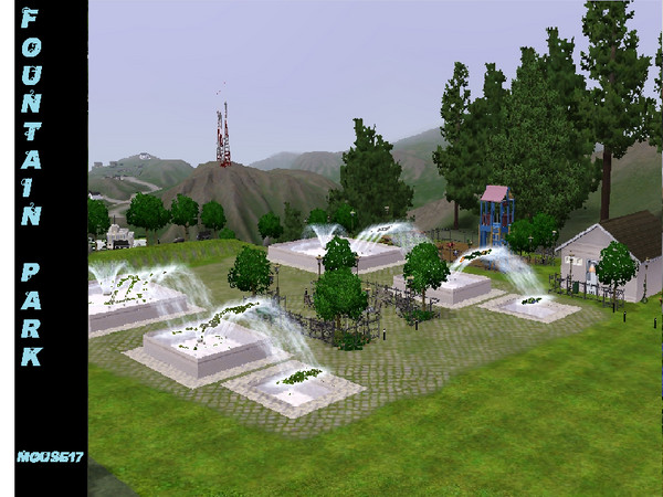 Sims 3 — Fountain park by mouse17 — Fountain park is a wonderful place to take your family for a great afternoon. The