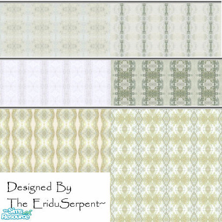 Sims 2 — Spring Green Wall Papers by eriduserpent — A set of wall coverings...all in spring green shades. All seamless.