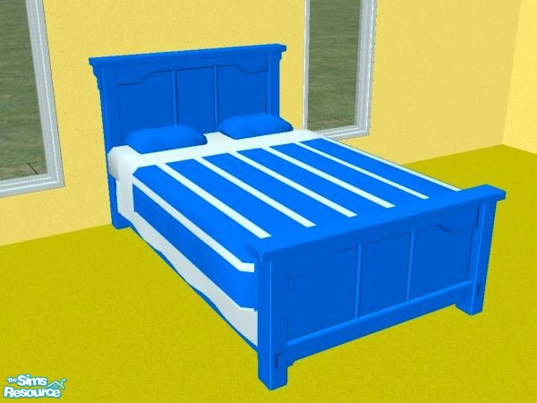 Sims 2 — Blue bedroom. - Legendary bed by qvisn — by qvisn