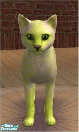 Sims 2 — Neon Green Flame by melinorn — Part of my flame series. Requires unlockable furs for cats. 