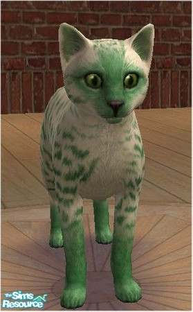 Sims 2 — Green Flame by melinorn — Part of my flame series. Requires unlockable furs for cats.