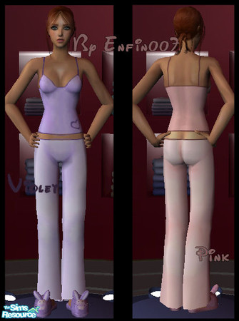 Sims 2 — collection pyjams by enfin007 — set
