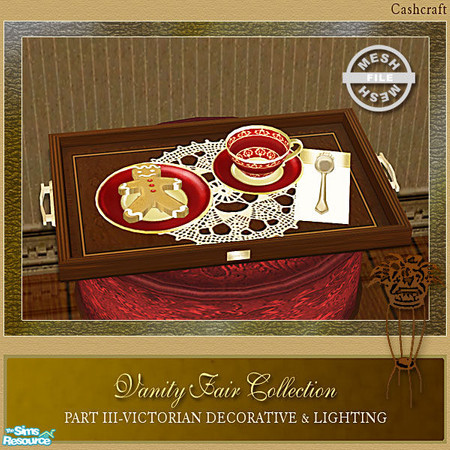 Sims 2 — Vanity Fair Decorative - Tray Mesh by Cashcraft — A decorative and festive tray for the holidays! Happy