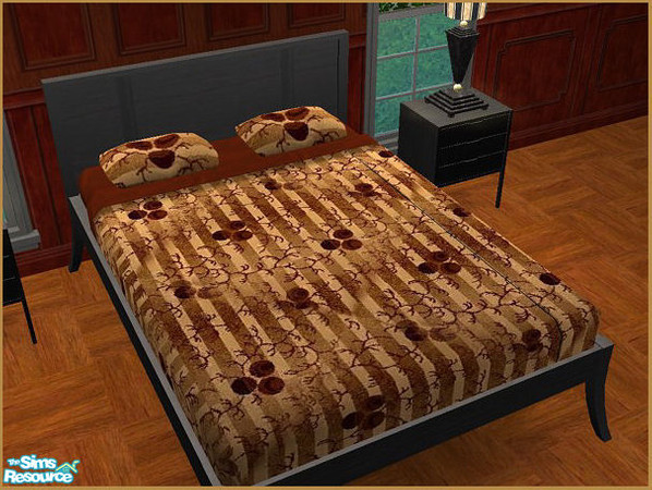 Sims 2 — Simply Brown Brown Bedding - 4 by galilea — A nice brown bedding with twigs and berries. Suitable for all ages