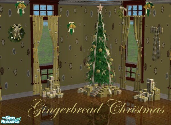 Sims 2 — Gingerbread Christmas Set by sallyhails — Matches my Gingerbread Living Room - Set consits of Christmas Tree,
