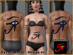 Sims 3 — Eye Of Horus-Design 01 by allison731 — This tattoo is a part of the Eye Of Horus-Set of Tattoos. Theme is