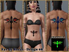 Sims 3 — Eye Of Horus-Design 08 by allison731 — This tattoo is a part of the Eye Of Horus-Set of Tattoos. Theme is