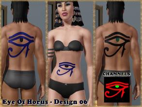 Sims 3 — Eye Of Horus-Design 06 by allison731 — This tattoo is a part of the Eye Of Horus-Set of Tattoos. Theme is