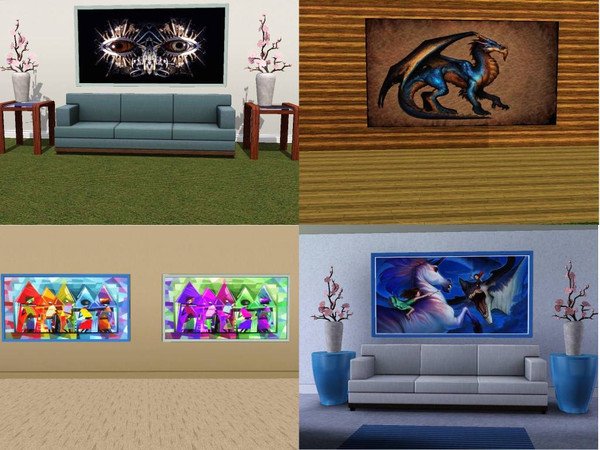 Sims 3 — The love of Art by adonispluto — A collection of eleven different paintings. Will definitely beautify your Sims