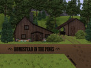 Sims 3 — Homestead in the Pines by LunaAquilo2 — A well built cabin and barn built in the woods for the sims who want to