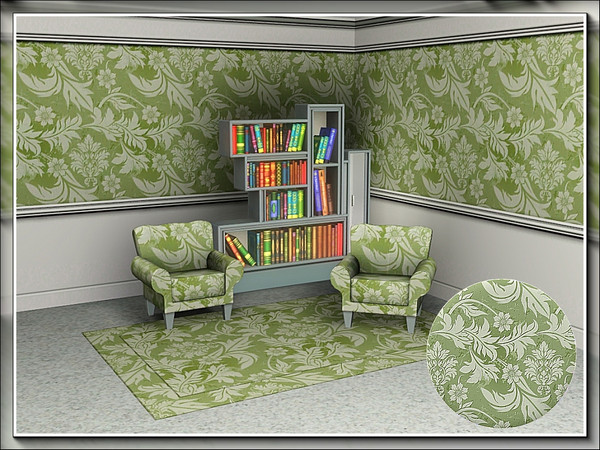 Sims 3 — marcorse_vintage paper pattern by marcorse — A beautiful, vintage wallpaper in a oriental style floral.