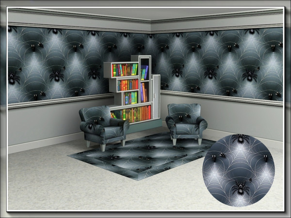 Sims 3 — marcorse_spider web pattern by marcorse — Not a pretty pattern, but this black and white treatment of a spider