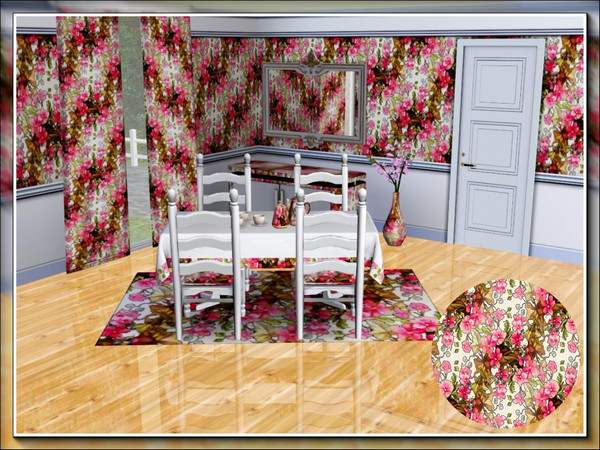Sims 3 — marcorse_ivy allover pattern by marcorse — Ivy leaves and flowers in a densely floral pattern.