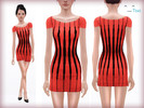 Sims 3 — Kristen's Dress by Tegi — I saw this dress on Kristen Stewart. I'm not her fan, but I like how these stripes