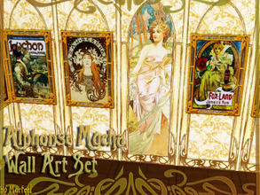 Sims 3 — Alphonse Mucha Wall Art Collection by murfeel — A collection of some of my favorite works by Art Nouveau genius