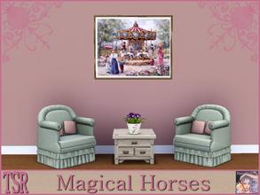 Sims 3 — Magical Horses by ziggy28 — Magical Horses by the artist Barbara Mock. Recolourable frame. TSRAA