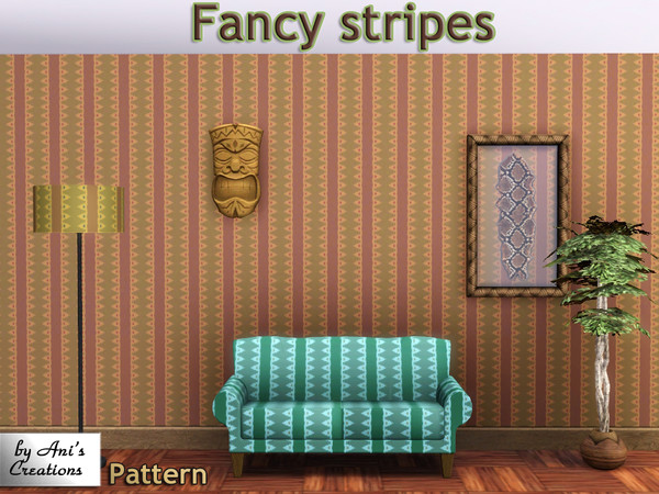 Sims 3 — Fancy stripes pattern by Ani's Creations by AniFlowersCreations — A vertical stripes with a fancy structure,