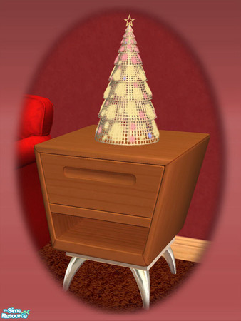 Sims 2 — Modern Holiday Tree - Mesh by Shakeshaft — Part of a set of Holiday Trees to decorate your sims surfaces this