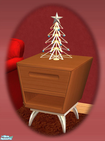 Sims 2 — Foil Holiday Tree - Mesh by Shakeshaft — Part of a set of Holiday Trees to decorate your sims surfaces this