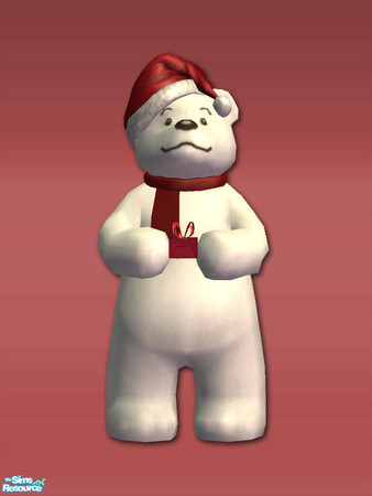 Sims 2 — \'Tis the Season - Gift Bear - Mesh by Shakeshaft — Part of a set of decorative Bears and Snowmen to brighten up