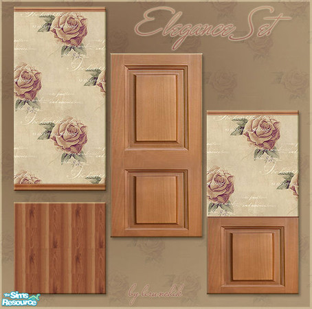 Sims 2 — Elegance Set by lirunchik — Beautiful walls&floor set including 3 wall and 1 floor. Floor can be found under