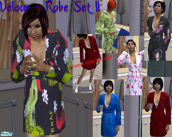 Sims 2 — Velour - Robe Set II by Ajoya — 