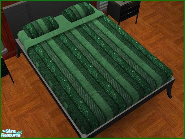 Sims 2 — Simply Green Green Bedding - 4 by galilea — Beautiful green quilt-like bedding for the coldest nights. Your Sims