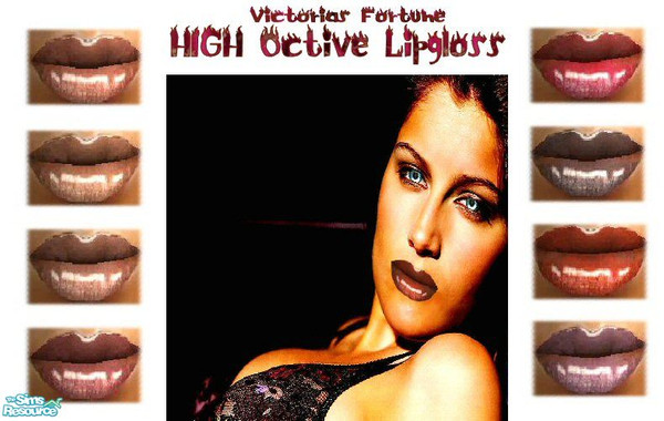 Sims 2 — VF High Octive Lipgloss Collection by fortunecookie1 — These lip colors bring lipgloss to a much higher octive!!