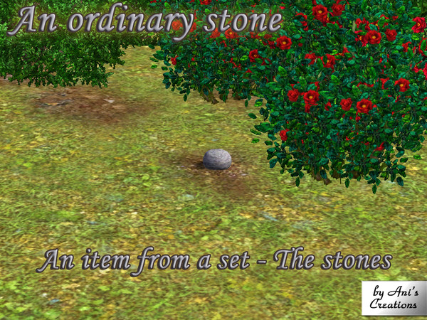 Sims 3 — An ordinary stone by Ani's Creations by AniFlowersCreations — You just need a stone? Not a big one, and also not