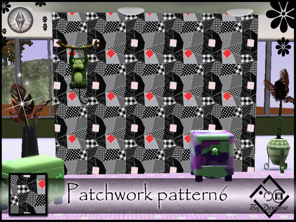 Sims 3 — Patchwork pattern6 by Devirose — by Devirose,created using EA's 'Create a Pattern'.'-No need Expansion