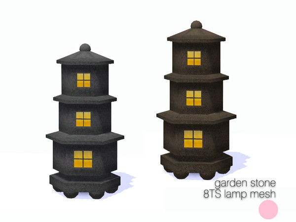 Sims 3 — Garden Stone 8TS Lamp Mesh by DOT — Garden Stone 8TS Lamp Mesh Lamps by DOT of The Sims Resource