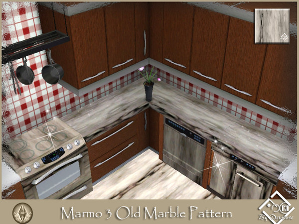 Sims 3 — Marmo 3 Old by Devirose — by Devirose, created using EA's 'Create a Pattern'.'-No need Expansion packs,base game