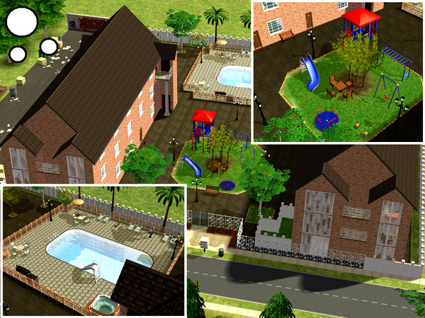 Sims 2 — My second apartment by Girlydf2 — If you can\'t see the image,click on it. 6 big apartments, 1-3 bedrooms each.