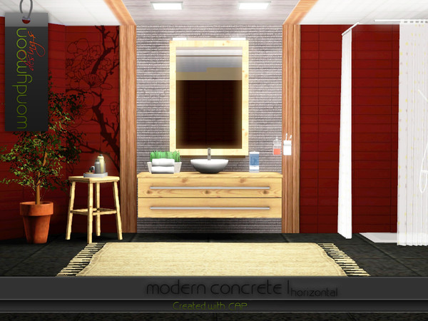 Sims 3 — Modern Concrete I [horizontal] by wondymoon — - Modern Concrete I [horizontal] - wondymoon designs - Feb'2012 -
