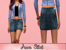 Sims 3 — Jean Skirt by Winke — Skirt for ya-af sims . Fully recolorable,no overlay, 3 channels
