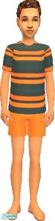 Sims 2 — Buys striped pj\'s and undies - 2 by frogger1617 — All maxis base game recolors