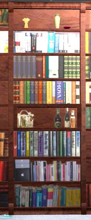 Sims 2 — PB Singlebedroom Recolor brown - Bookcase (Door middle) by ShinoKCR — 