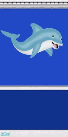 Sims 2 — Splash of Blue by cariadbach — Add a splash of Blue with this Dolphin Wallpaper