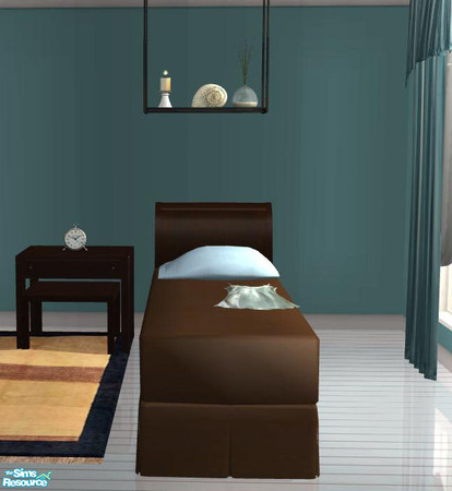 Sims 2 — PB Singlebedroom - Recolor Singlebed Blackwoodnchoclate by ShinoKCR — 