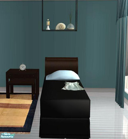 Sims 2 — PB Singlebedroom - Recolor Singlebed Blackwoodnblack by ShinoKCR — 