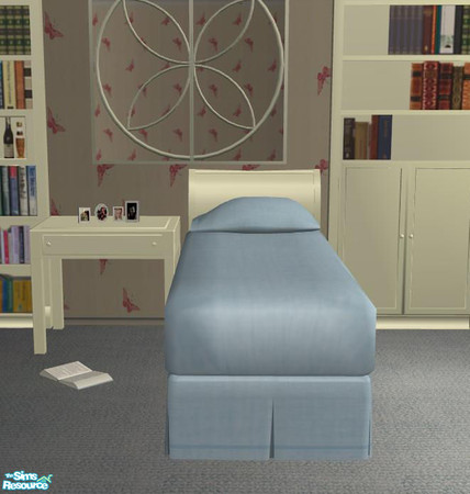 Sims 2 — PB Single Bedroom Recolor Cream - Singlebed CreamnTeal by ShinoKCR — 